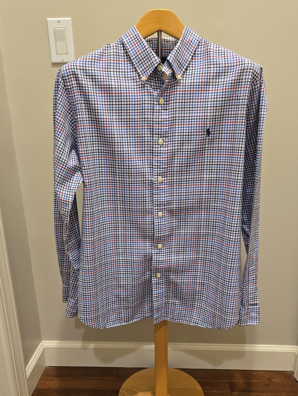 Polo by Ralph Lauren Blue White Red Check Button-Down Shirt